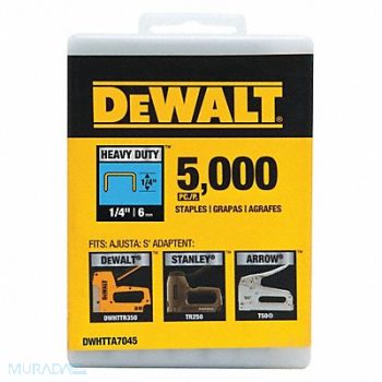 DEWALT Staple 1/4 Leg L (In.) Heavy Duty PK5000, 45JX13