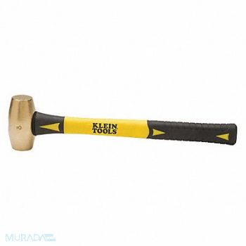 KLEIN TOOLS Non Sparking Hammer Yellow/Black 3 lb., 45JX53
