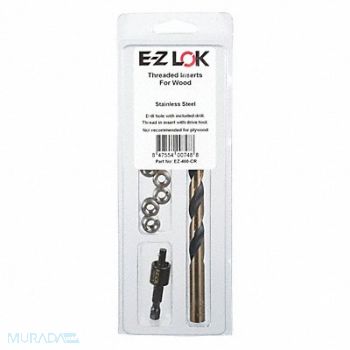 E-Z LOK Thread Insert Kit SS Size 1/4-20 6 Pcs, 45JZ86