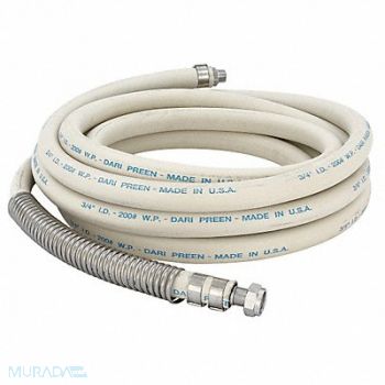 LEONARD VALVE Hose 3/4 EPDM/Steel 25 Ft L, 45K820
