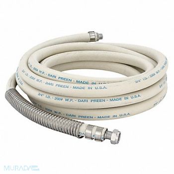 LEONARD VALVE Hose 1/2 EPDM/Steel 50 Ft L, 45K821