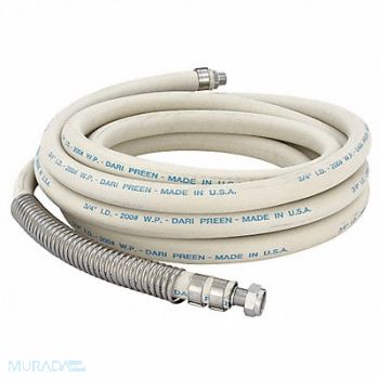 LEONARD VALVE Hose 1/2 EPDM/Steel 75 Ft L, 45K822