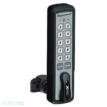 COMPX REGULATOR Electronic Keyless Lock Black 1.437 in., 45KF56