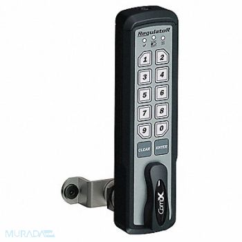 COMPX REGULATOR Electronic Keyless Lock Black Nonhanded, 45KF51