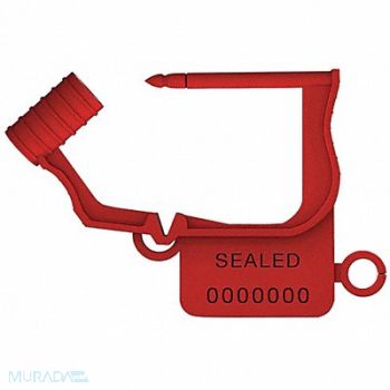 UNIVERSEAL Padlock Seals Red Plastic PK50, 55NA48