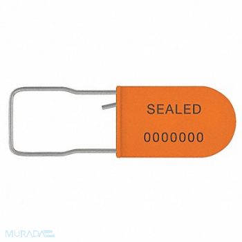 UNIVERSEAL Padlock Seals Orange Plastic PK50, 55NA52