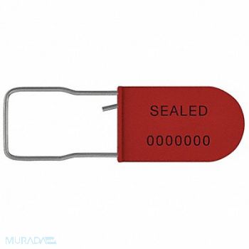 UNIVERSEAL Padlock Seals Red Plastic PK50, 55NA53