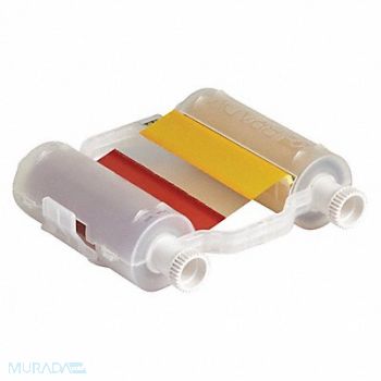 BRADY Printer Ribbon Blk/Red/Grn/Yllw 200 ft.L, 45LT35