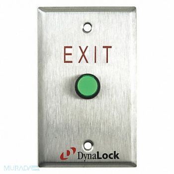 DYNALOCK Push to Exit Button SS Green, 45LX51