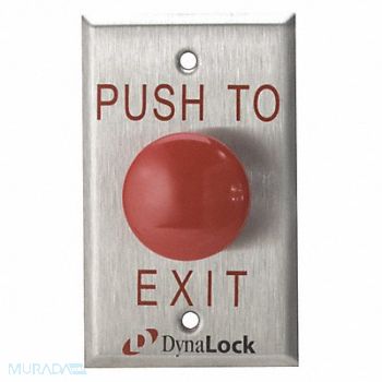 DYNALOCK Push to Exit Button SS Red, 45LX55