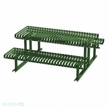 THOMAS STEELE Picnic Table Green 71-1/2in.D 77-1/2in.W, 45MK22