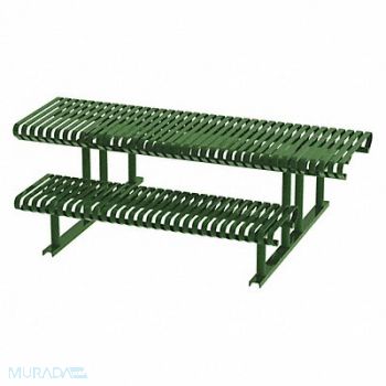 THOMAS STEELE Picnic Table Green 94 in D 30 in H, 45MK28