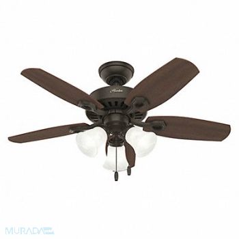 HUNTER Decratve Ceiling Fan 42 Blde Dia 3 Spds, 45MR50
