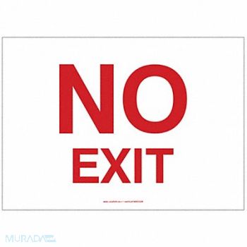 ACCUFORM Exit Sign No Exit 7 X10, 771U13