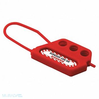 GRAINGER APPROVED Lockout Hasp Red 4 L Nylon, 617D13