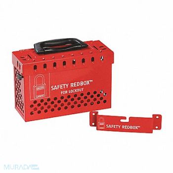 ZING Group Lockout Box Red 9-1/2 in W Steel, 45NA01