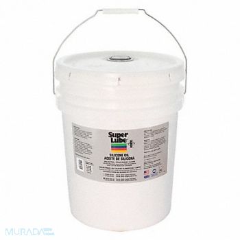 SUPER LUBE Pure Silicone Oil 5000cSt Pail 5 gal., 45NA69