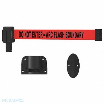 BANNER STAKES Retractable Belt Barrier Red 15 ft L, 45NC47