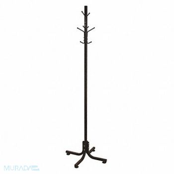 GRAINGER APPROVED Coat Rack Black 21 in D 70 in W, 45NG63