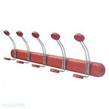 GRAINGER APPROVED Coat Rack Cherry 7-3/4 in D, 45NG69
