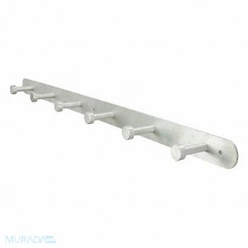 GRAINGER APPROVED Coat Rack Silver 2-3/4 in D 36 in W, 45NG73