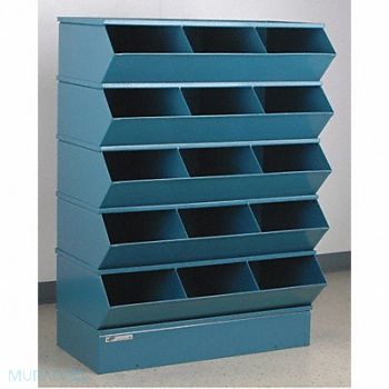 STACKBIN J4611 Sectional Bin Unit 15 Blue 50-3/8 in H, 45NH73