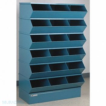 STACKBIN J4612 Sectional Bin Unit 18 Blue 59-1/4 in H, 45NH75