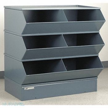 STACKBIN J4613 Sectional Bin Unit 6 Gray 38-5/8 in H, 45NH76