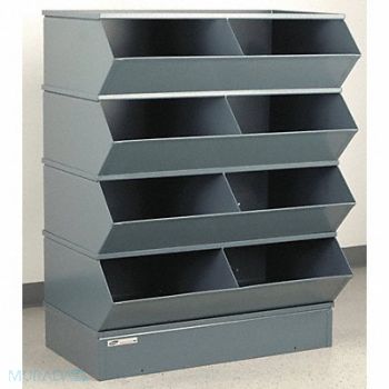 STACKBIN J4614 Sectional Bin Unit 8 Gray 49-1/2 in H, 45NH78