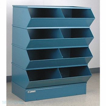 STACKBIN J4614 Sectional Bin Unit 8 Blue 49-1/2 in H, 45NH79