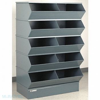 STACKBIN J4615 Sectional Bin Unit 10 Gray 60-3/8 in H, 45NH80