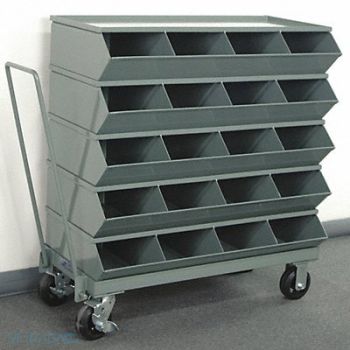 STACKBIN J4616 Sectional Bin Unit 20 Gray 40 in H, 45NH82