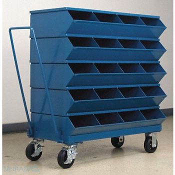 STACKBIN J4616 Sectional Bin Unit 20 Blue 40 in H, 45NH83