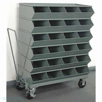 STACKBIN J4617 Sectional Bin Unit 24 Gray 46-7/8 in H, 45NH84