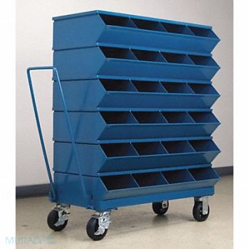 STACKBIN J4617 Sectional Bin Unit 24 Blue 46-7/8 in H, 45NH85