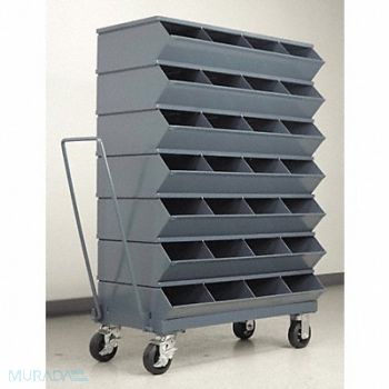 STACKBIN J4618 Sectional Bin Unit 28 Gray 53-3/4 in H, 45NH86