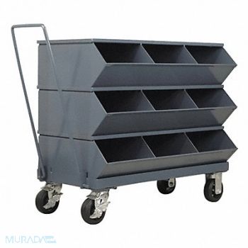 STACKBIN J4620 Sectional Bin Unit 9 Gray 32 in H, 45NH90