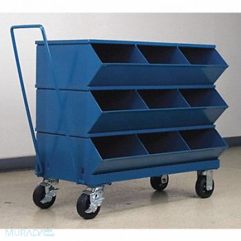STACKBIN J4620 Sectional Bin Unit 9 Blue 32 in H, 45NH91