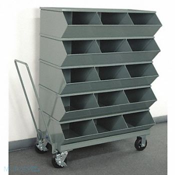 STACKBIN J4622 Sectional Bin Unit 15 Gray 49-3/4 in H, 45NH94