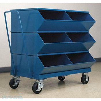 STACKBIN J4624 Sectional Bin Unit 6 Blue 37-7/8 in H, 45NH99