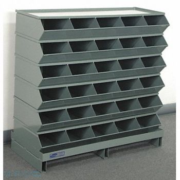 STACKBIN J4627 Sectional Bin Unit 30 Gray 35-1/2 in H, 45NJ05