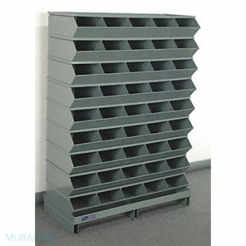 STACKBIN J4630 Sectional Bin Unit 45 Gray 52 in H, 45NJ11