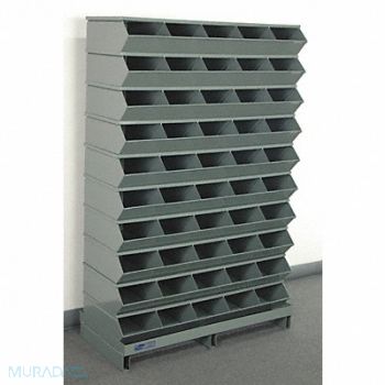 STACKBIN J4631 Sectional Bin Unit 50 Gray 57-1/2 in H, 45NJ13