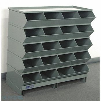 STACKBIN J4632 Sectional Bin Unit 20 Gray 37-1/8 H, 45NJ15