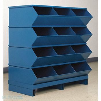 STACKBIN J4636 Sectional Bin Unit 12 Blue 38 in H, 45NJ24