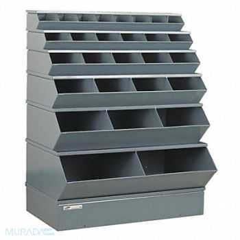 STACKBIN Sectional Bin Unit 28 Gray 53 in H, 45NJ35
