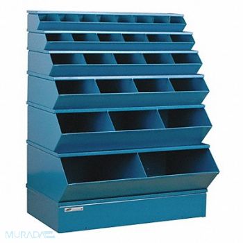 STACKBIN Sectional Bin Unit 28 Blue 53 in H, 45NJ36