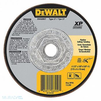 DEWALT Cut-Off Wheel 13300 rpm 4-1/2 dia., 45NK11