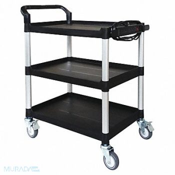 GRAINGER APPROVED Cart 37-3/16 in Hx32-5/8 in W Black, 45NP01