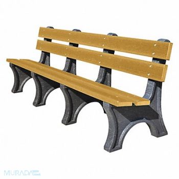 ULTRASITE Outdoor Bench 96 in L. 10 in W Woodtne, 45NR02